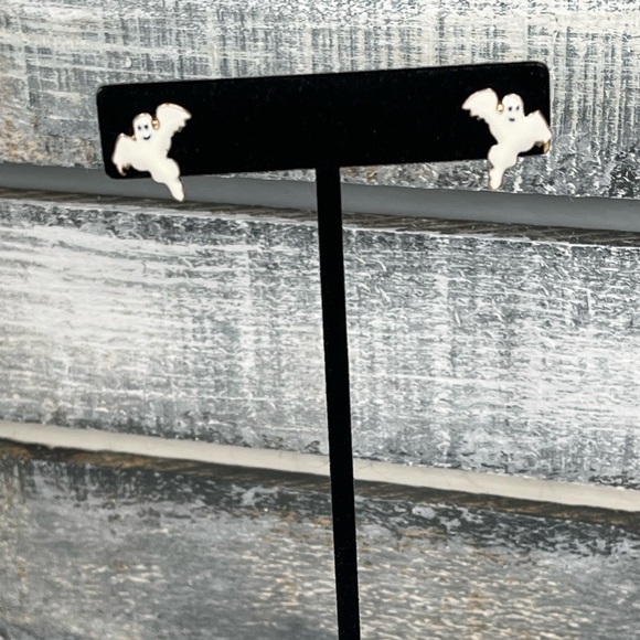 Jewelry - Enamel Ghost Earrings • NWT
